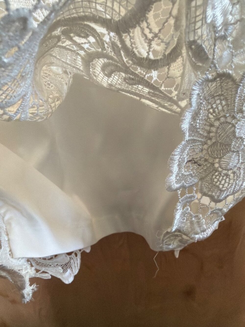 Adrianna Papell Ivory Lace Sleeveless Sheath Dress Illusion Neckline Size 10 NWT - Picture 12 of 16